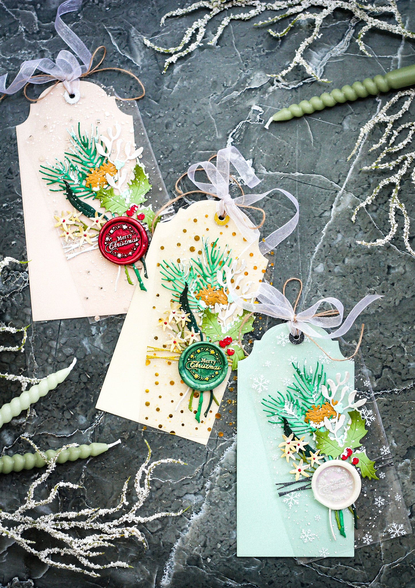 Studio Light Essentials Acetate Sheet - Snowflakes White