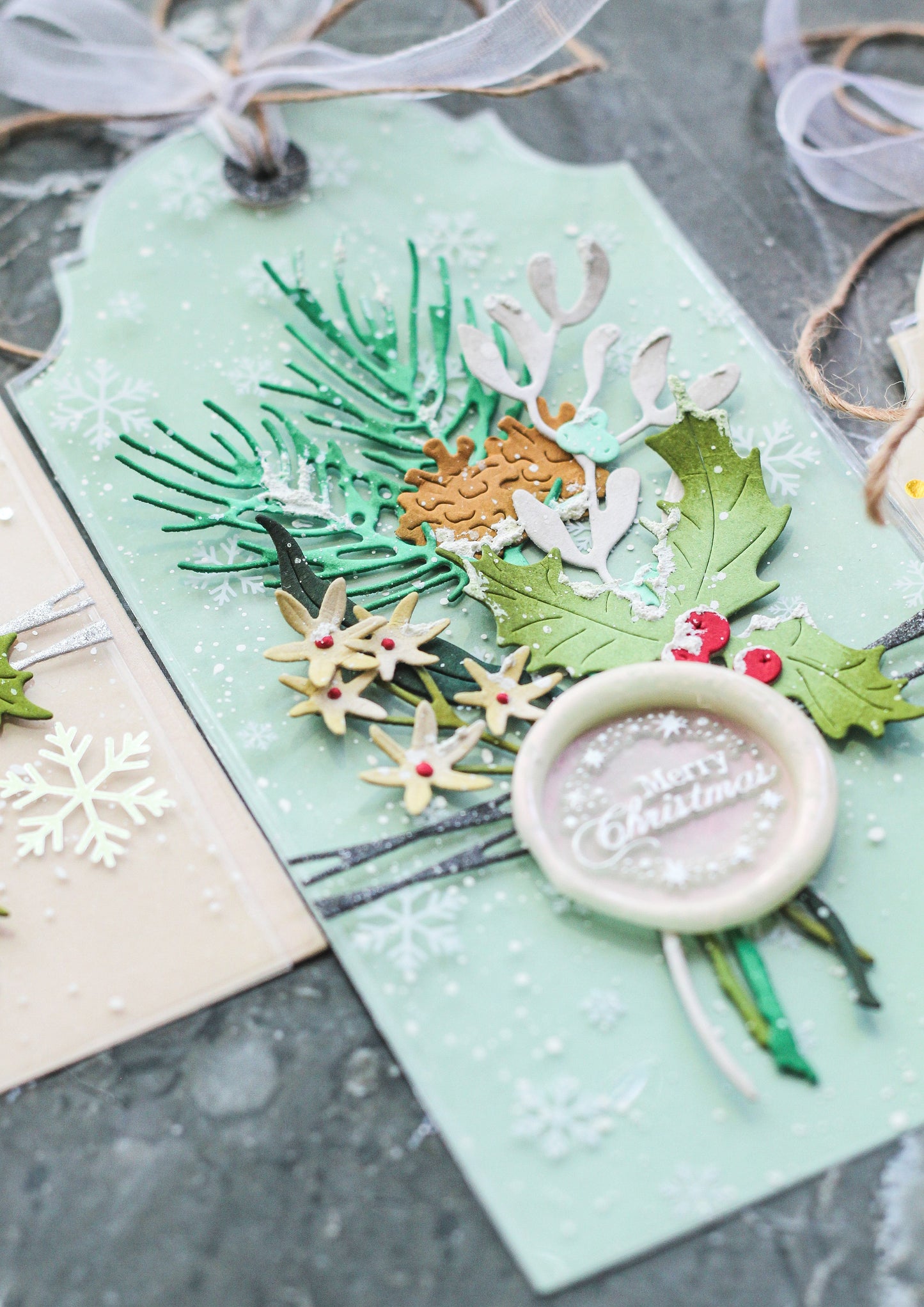 Studio Light Essentials Acetate Bundle - Snowflakes White, Gold & Silver