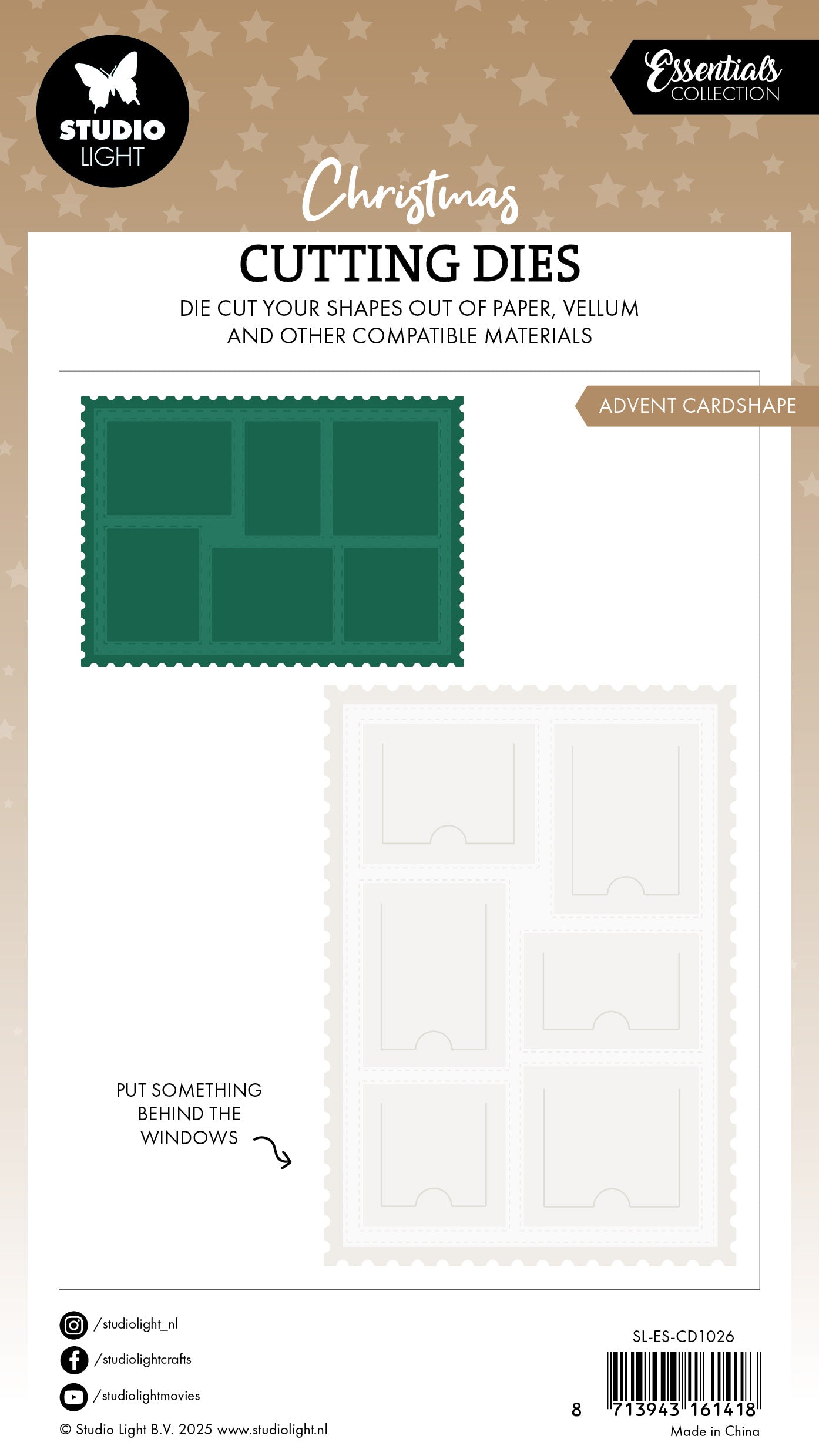 Studio Light Essentials Cutting Die - Advent Cardshape