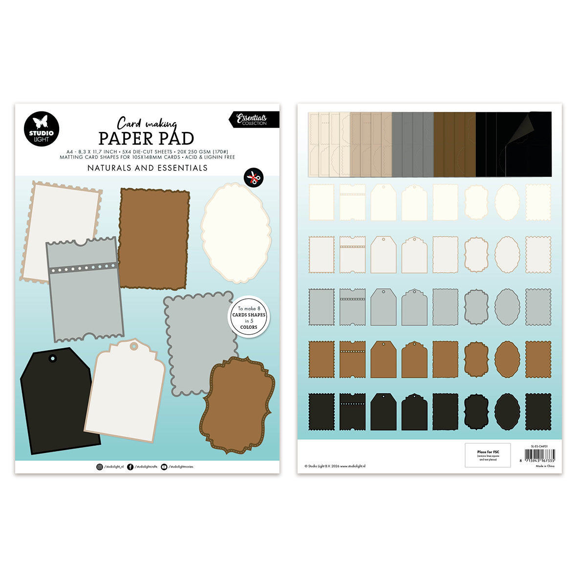 Studio Light Card making pad Naturals