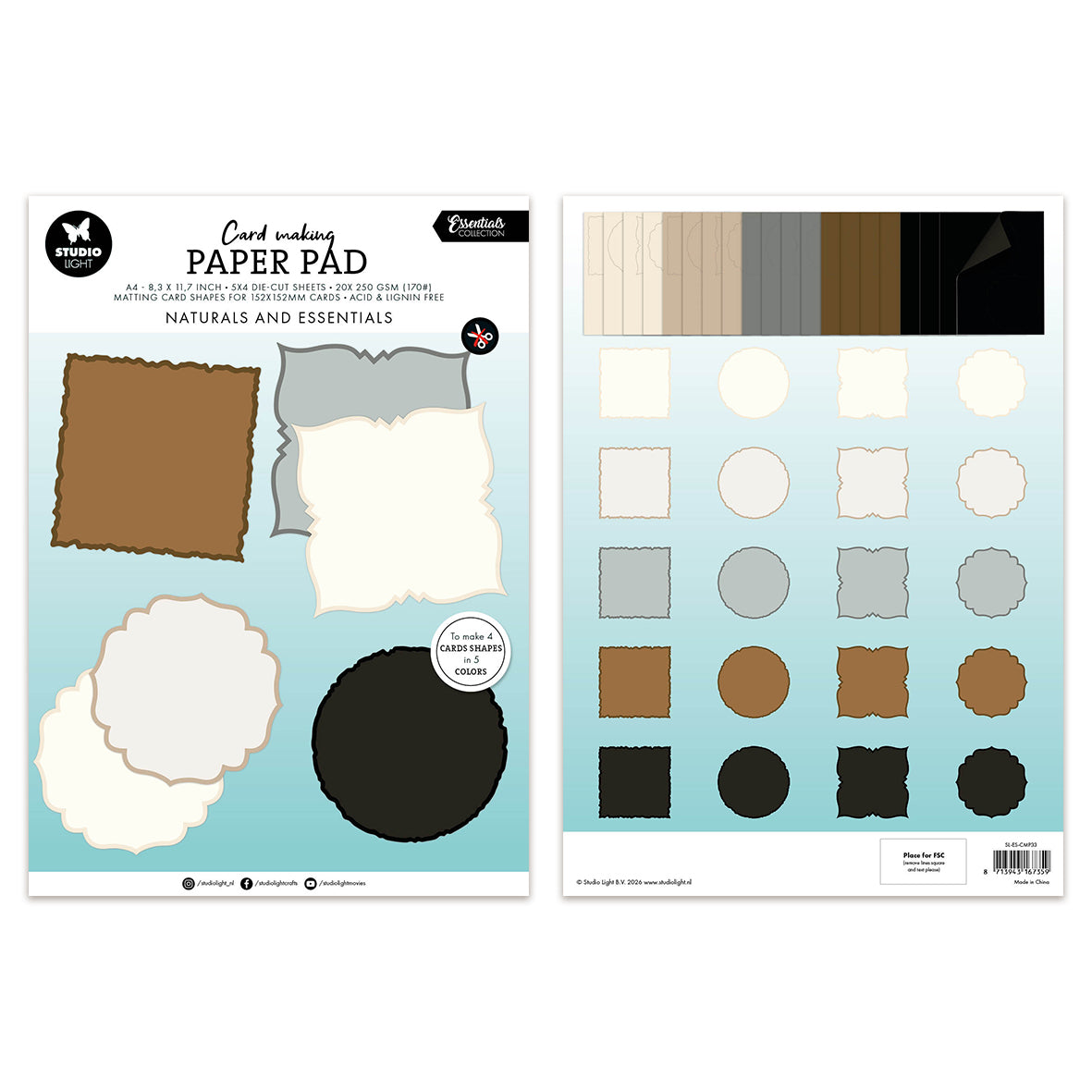 Studio Light Card making pad Naturals