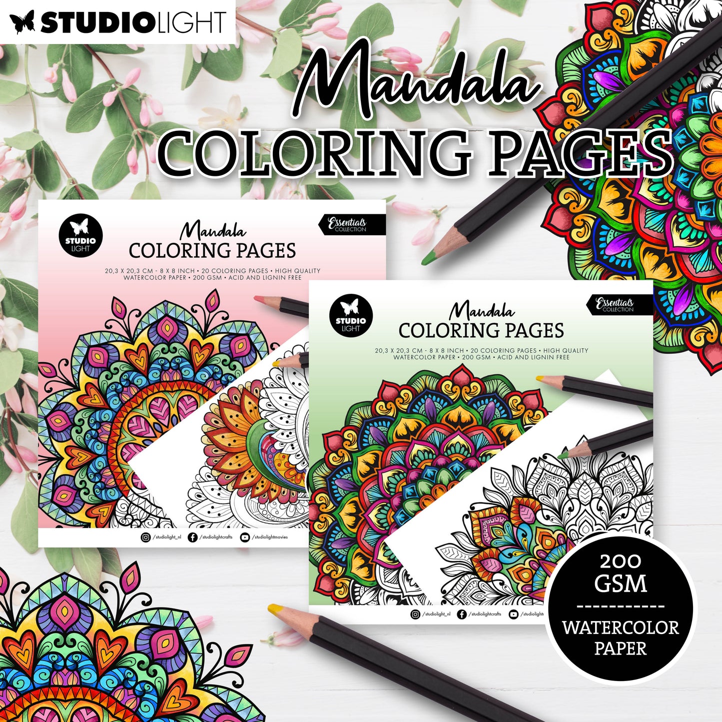 Studio Light Mandala Colouring Pages Bundle