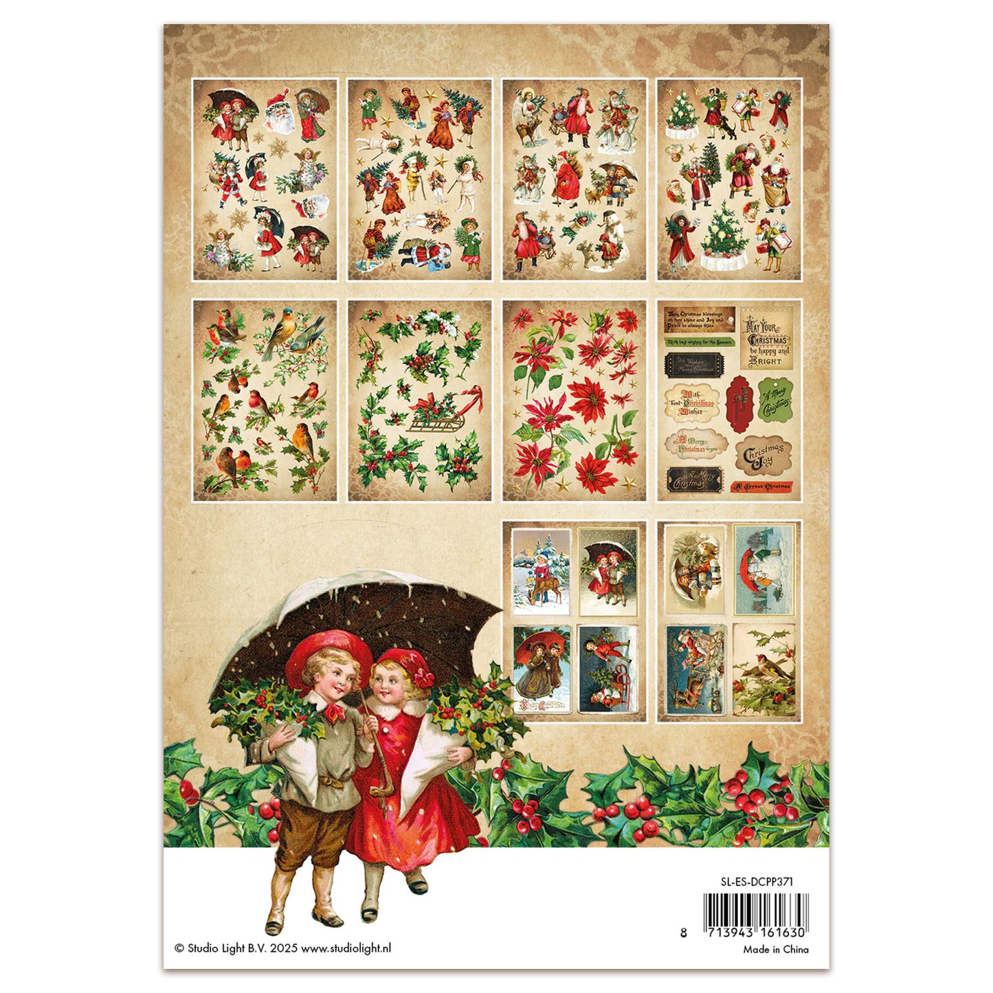 Studio Light Essentials Die-cut Paper Pad Vintage Christmas