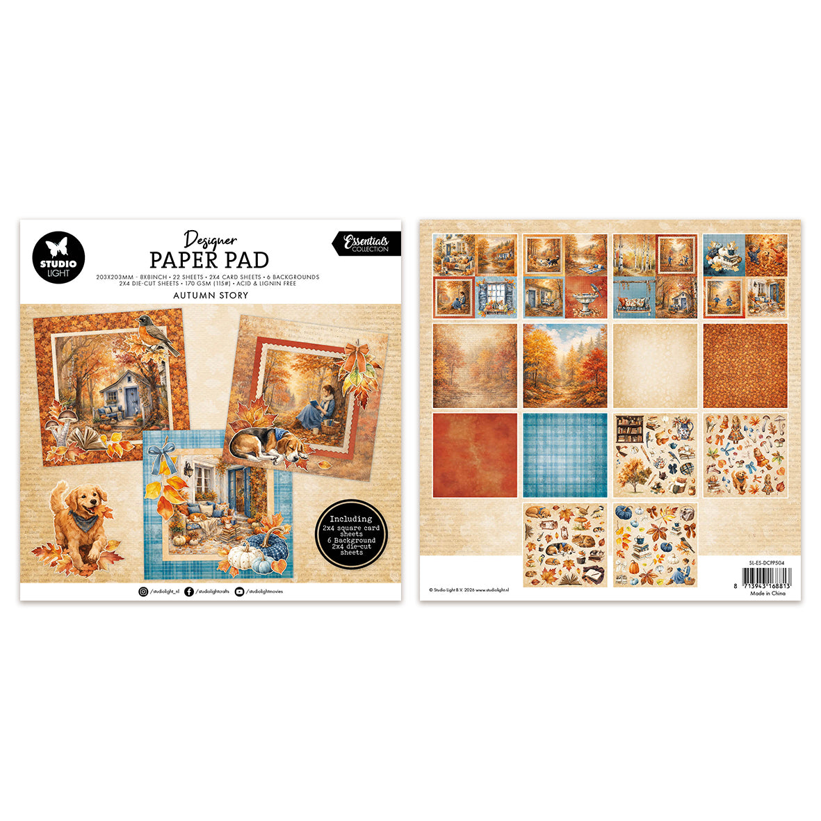 Studio Light Mixed Paper Pad Autumn story Essentials