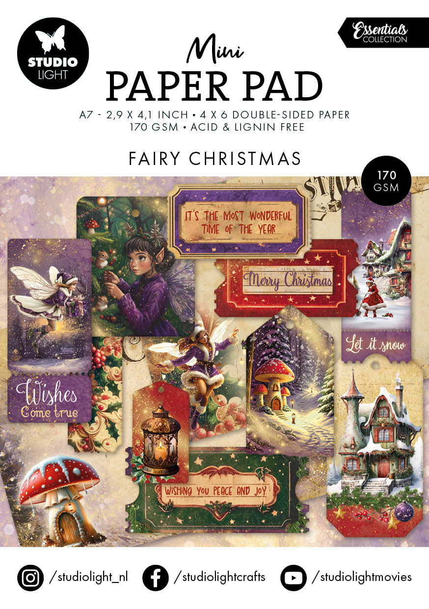 Studio Light Essentials Fairy Christmas & Mini Paper Pad Mega Bundle