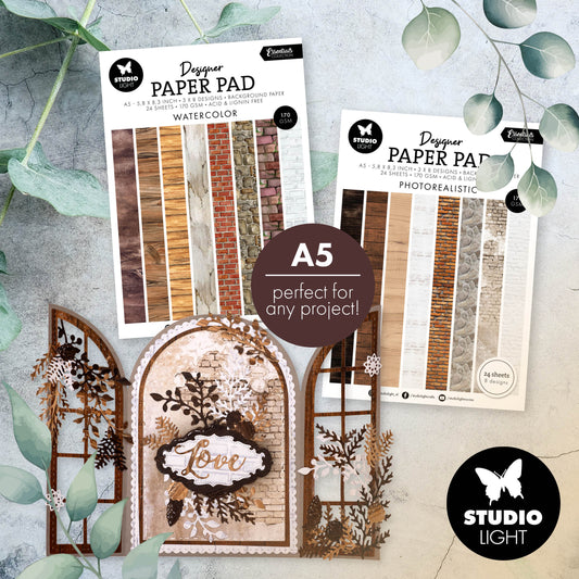 Studio Light Watercolor & Photorealistic Designer Paper Pad Duo