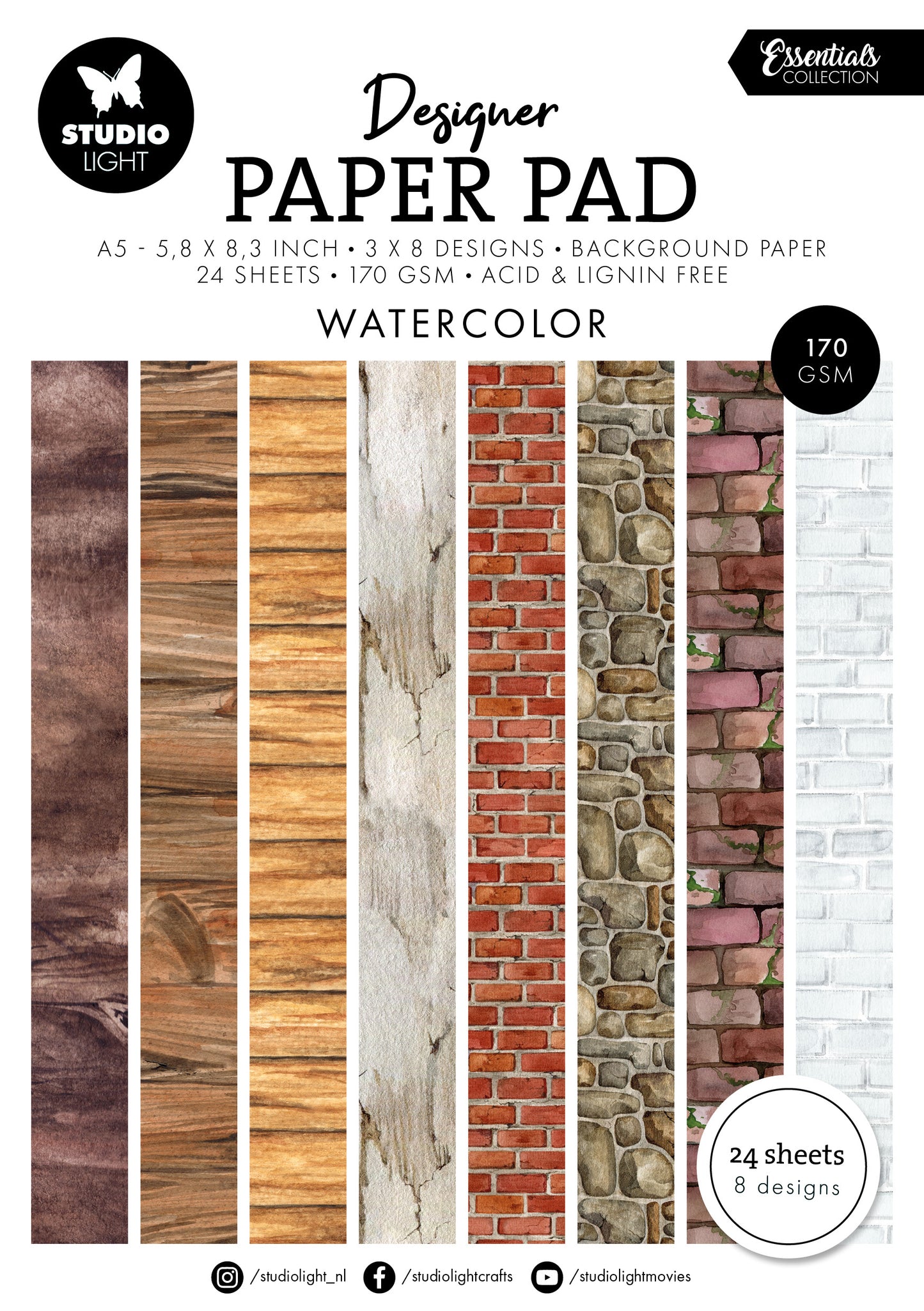 Studio Light Designer Paper Pad Watercolor Essentials