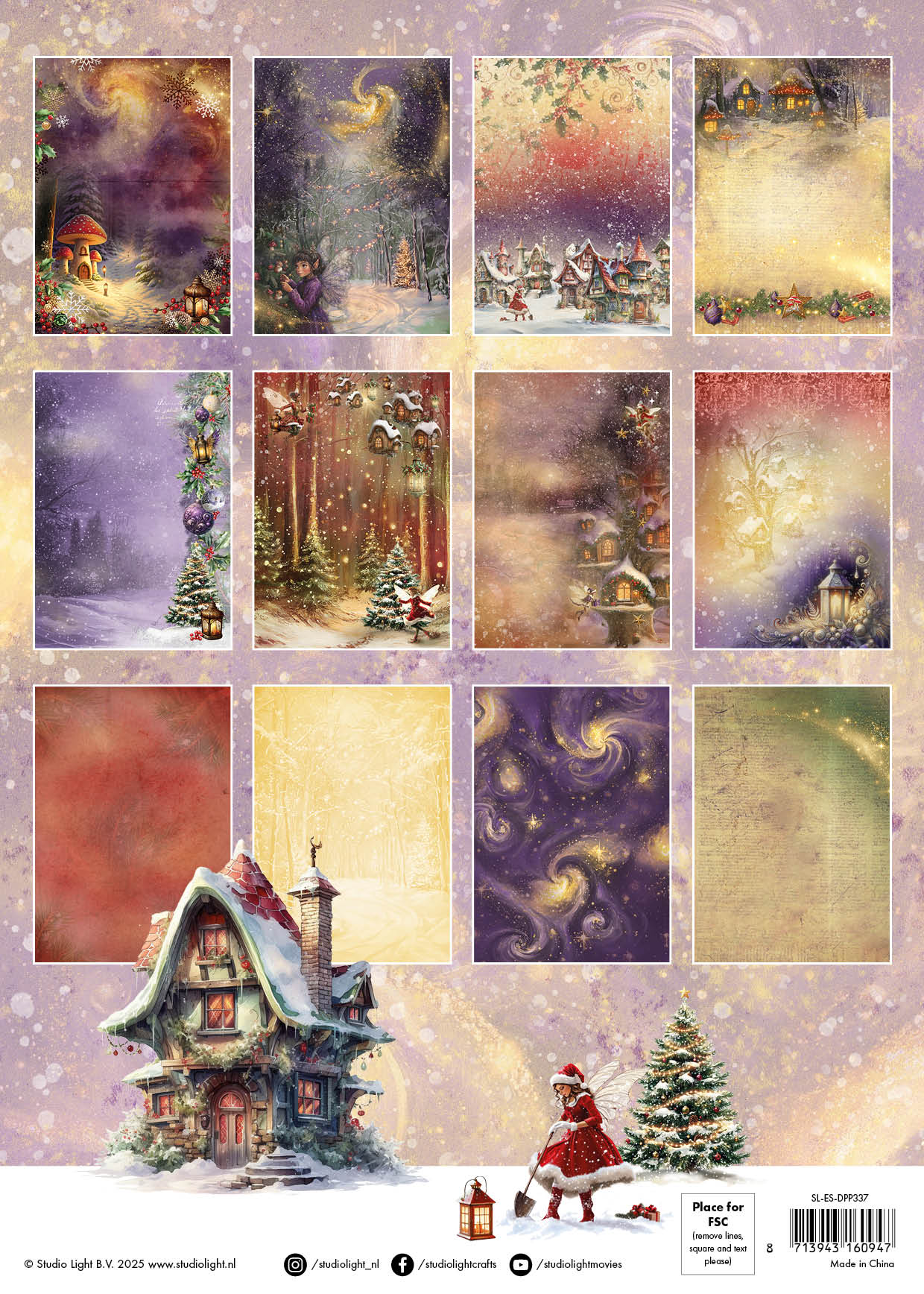 Studio Light Essentials Fairy Christmas Paper Elements Bundle