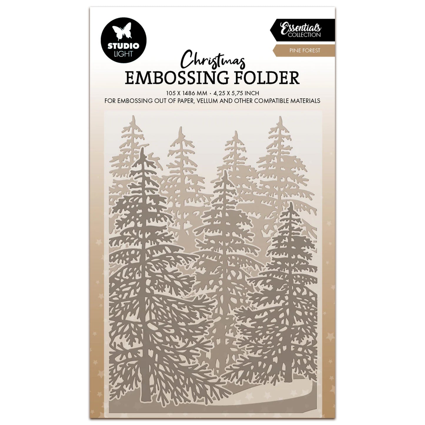 Studio Light Essentials Embossing Folder Forest Background