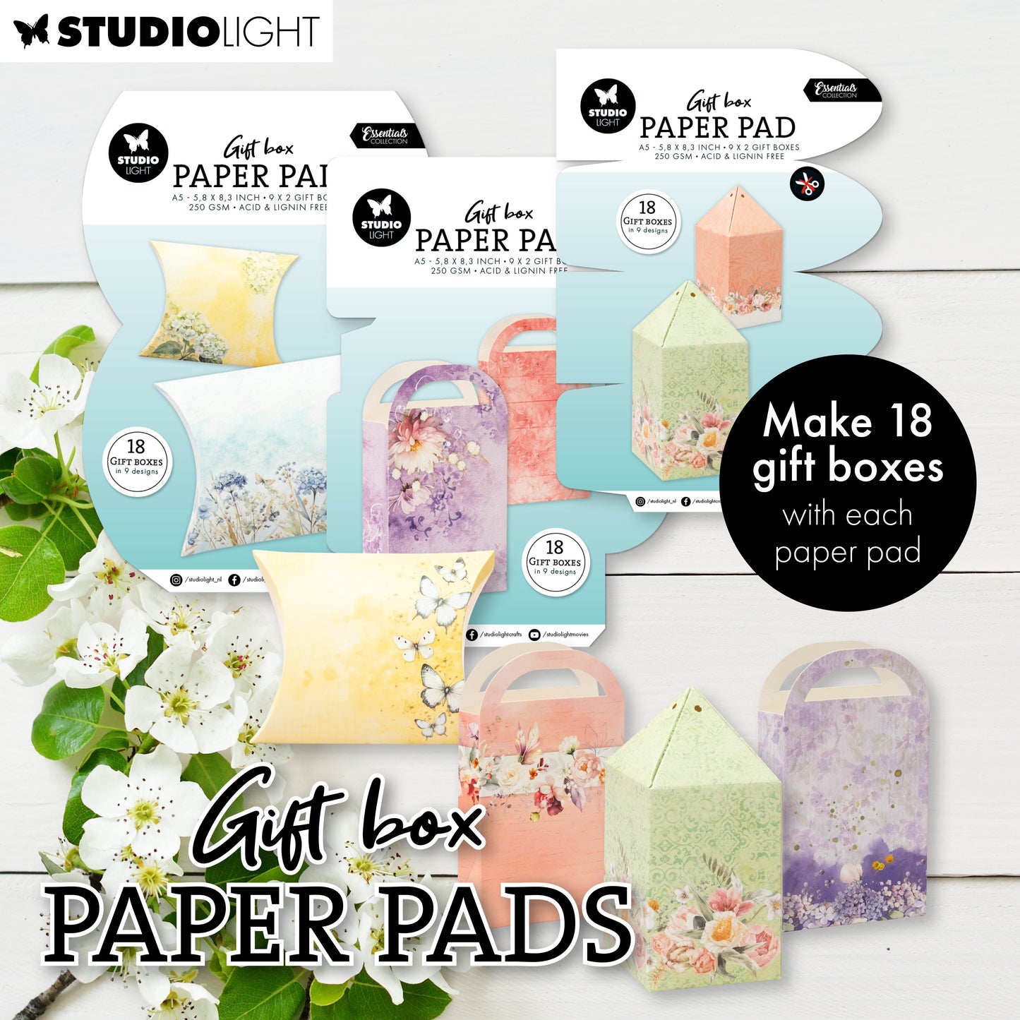 Studio Light Giftbox Paper Pad Bundle 54 Sheets
