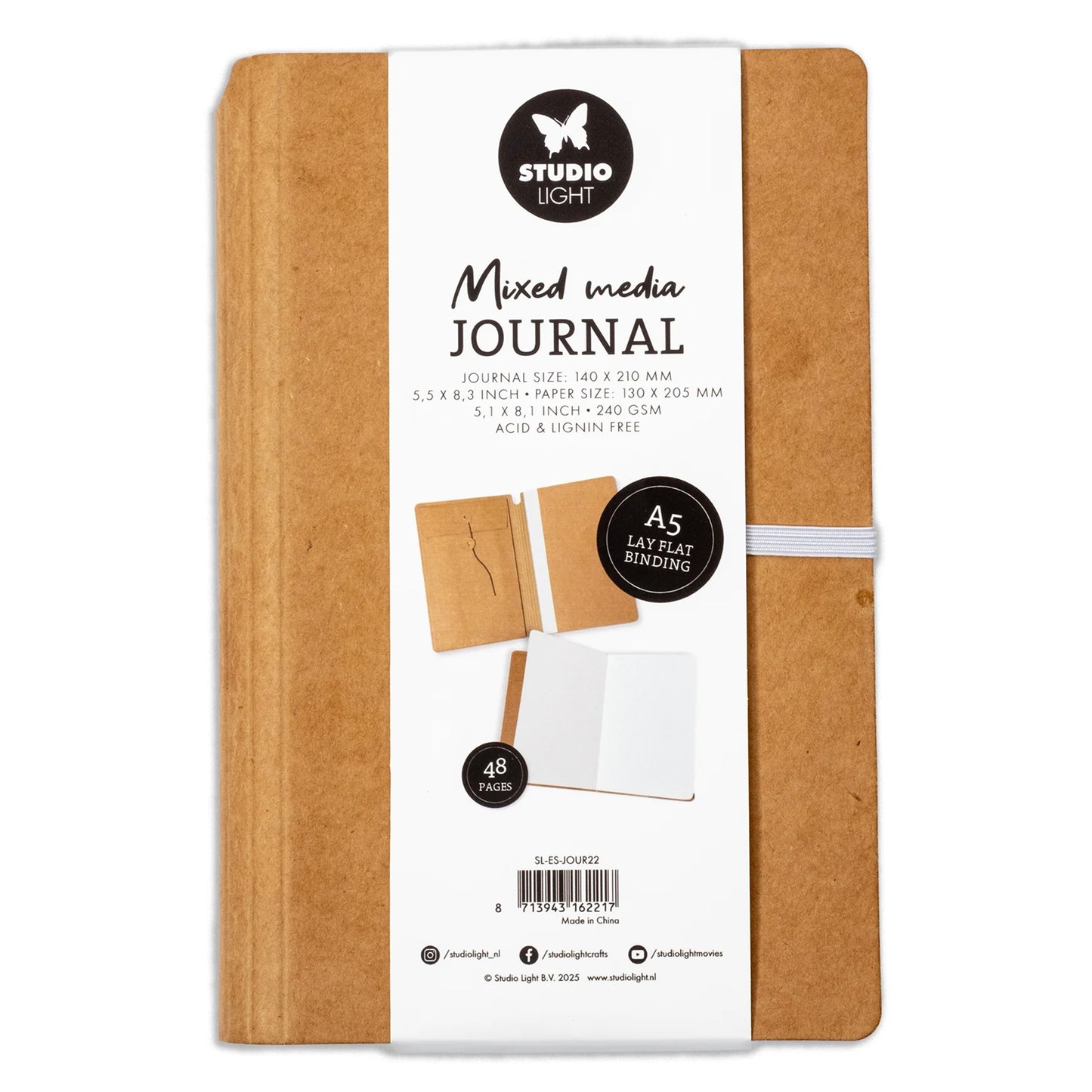 Studio Light Essentials Mixed Media Journal A5 size