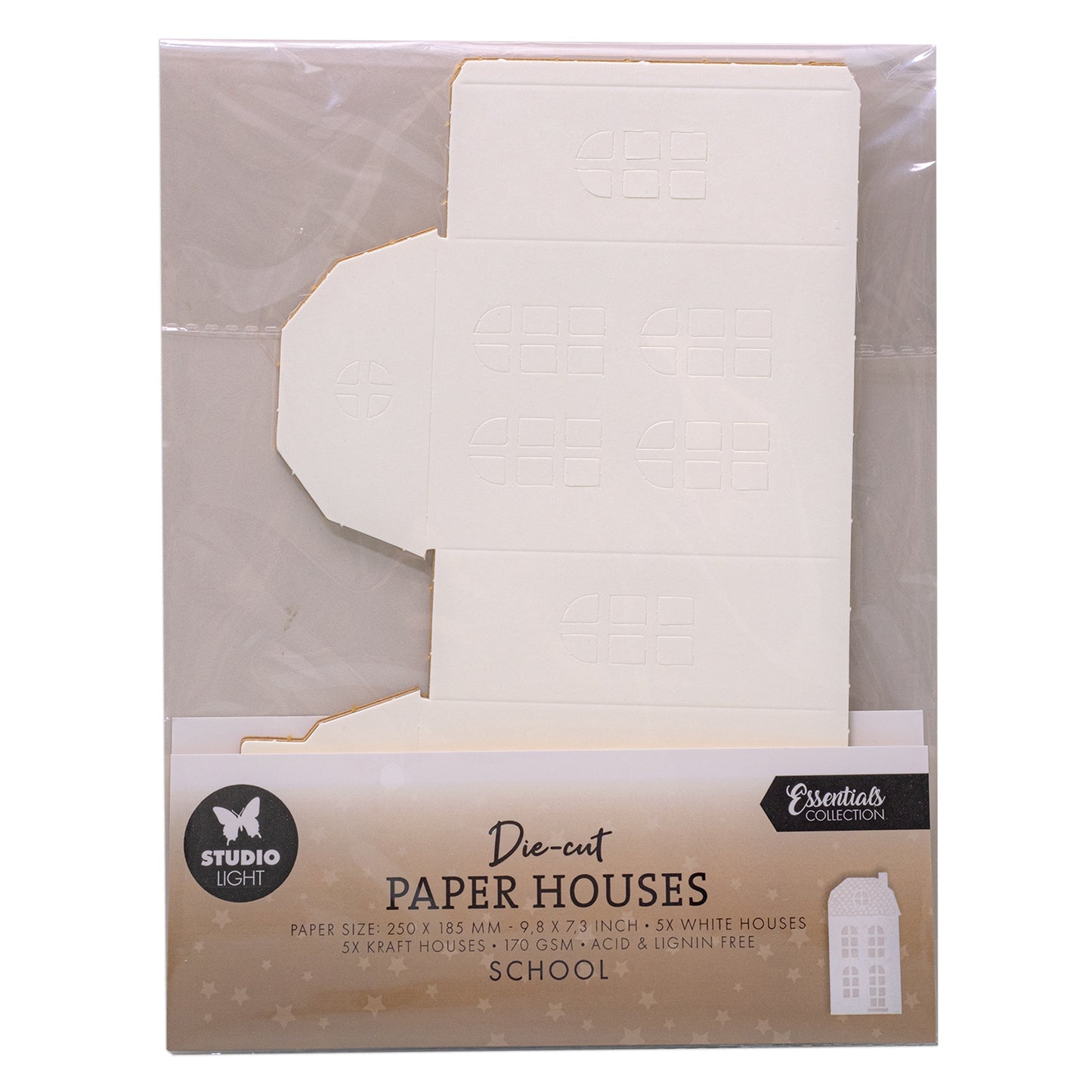 Studio Light Essentials Die-cut Paper Houses School