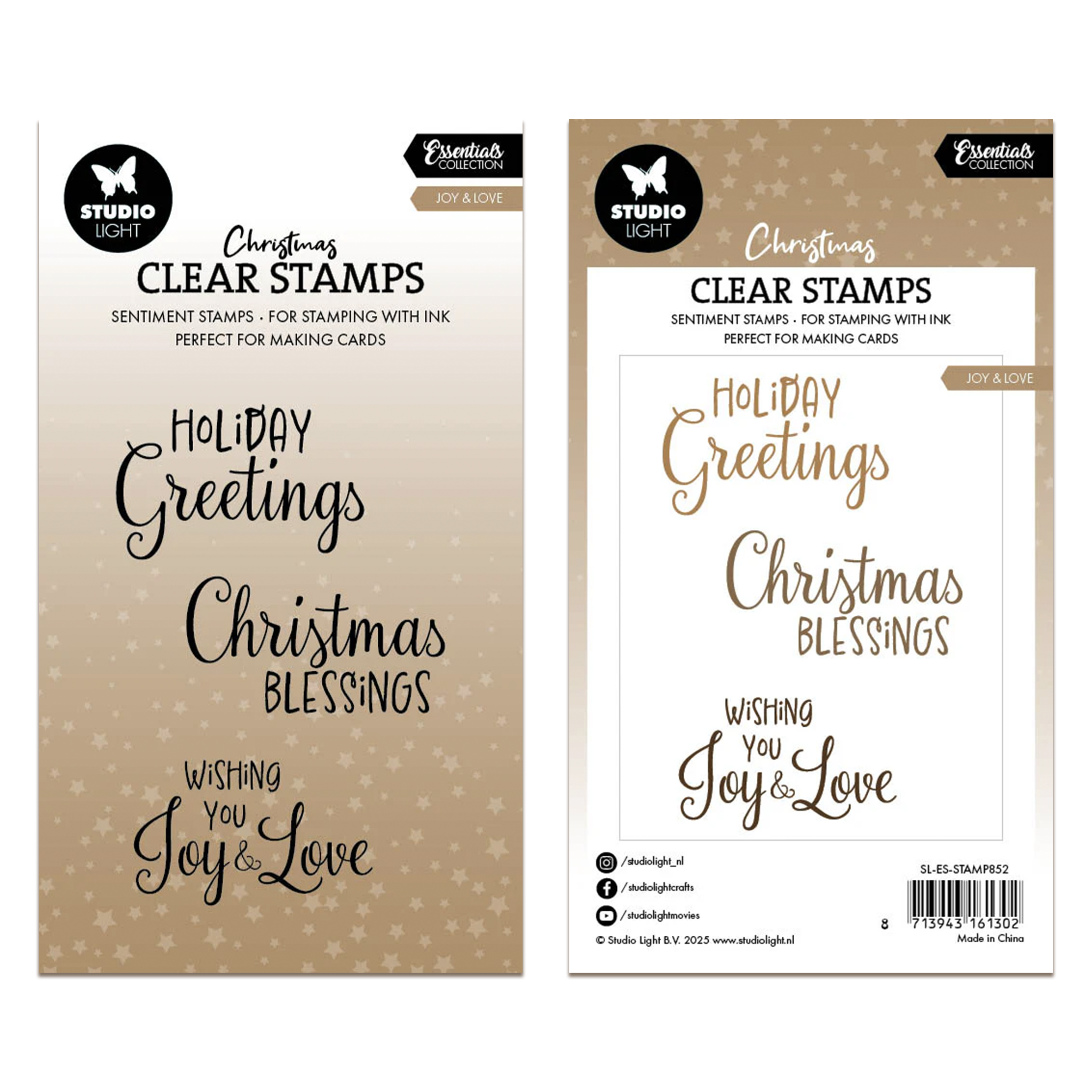 Studio Light Essentials Clear Stamp Joy & Love – AALL & Create