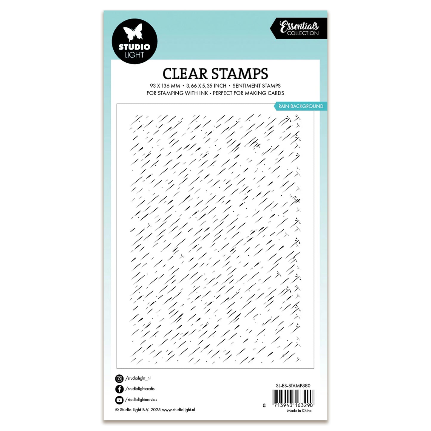 Studio Light Essentials Clear Stamp Rain Background