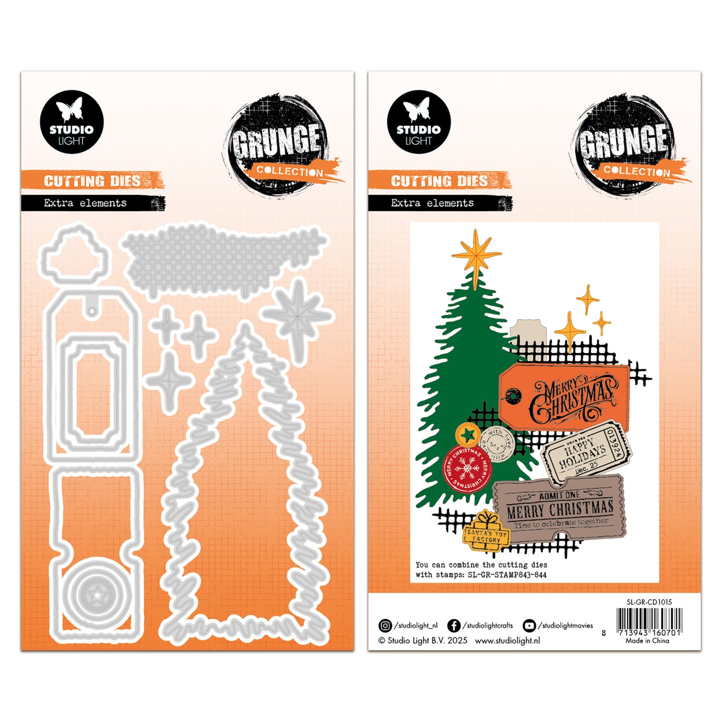 Studio Light Grunge - Cutting Die Extra Elements