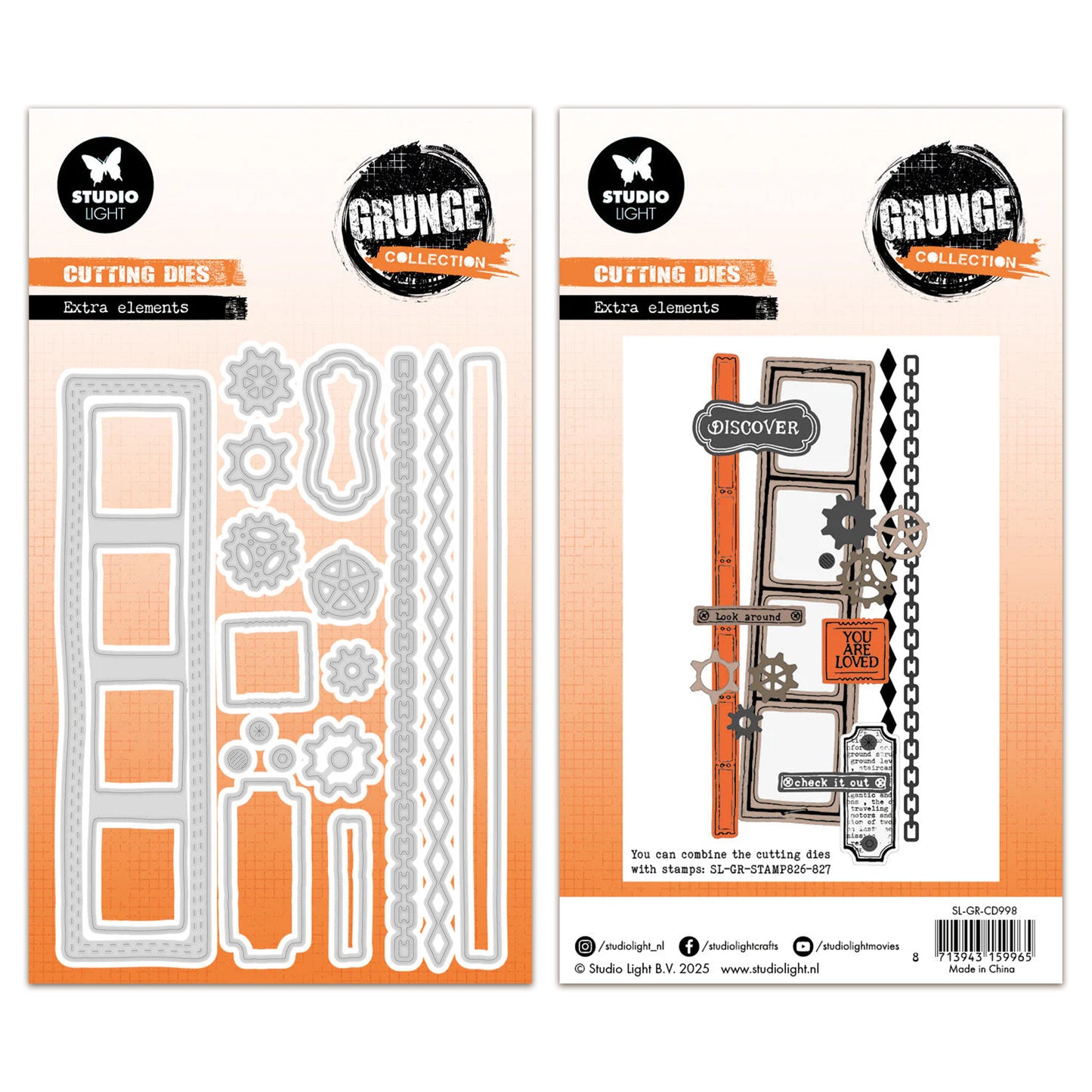 Studio Light Grunge Cutting Die - Extra Elements - Nr.998