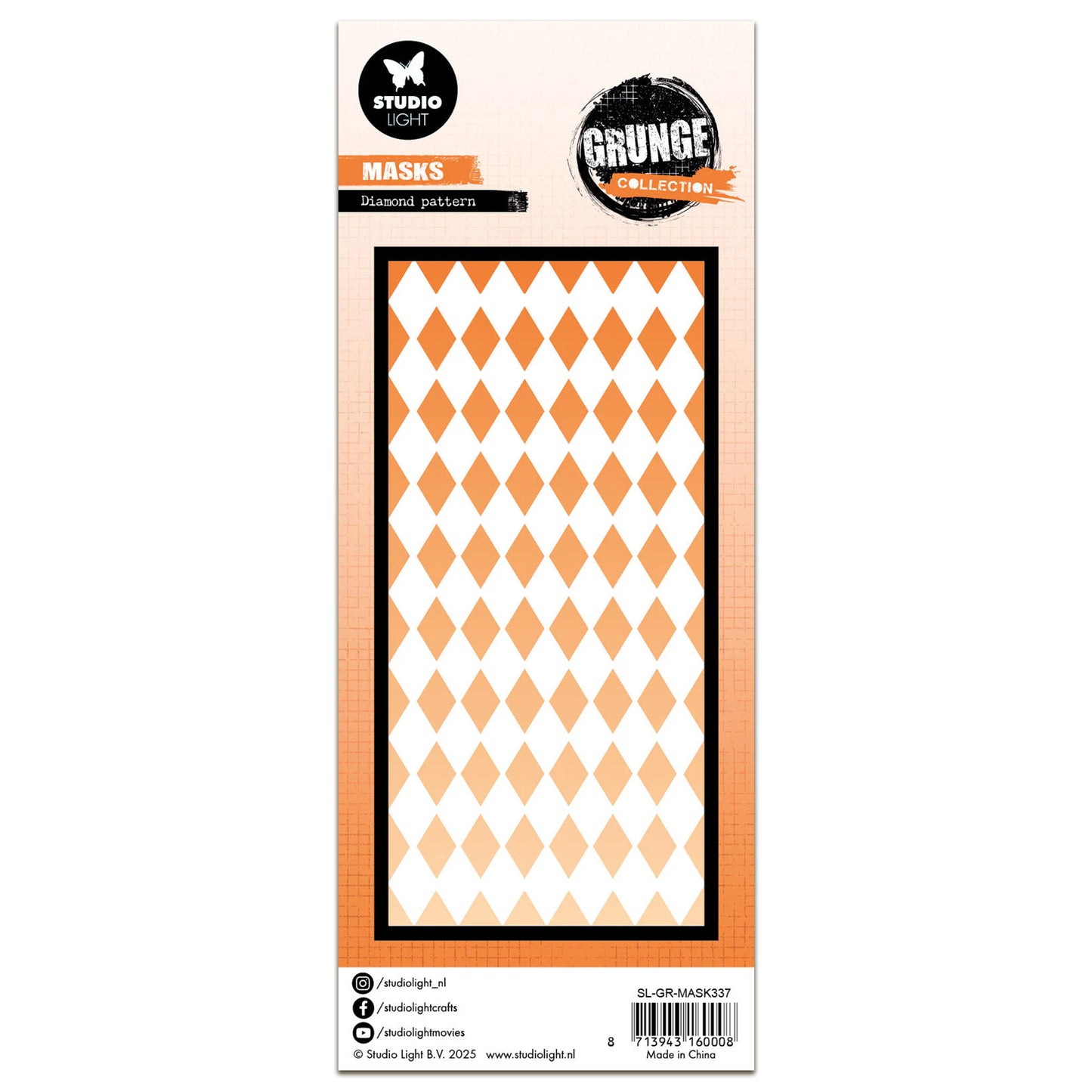 Studio Light Grunge Mask - Diamond Pattern - Nr.337