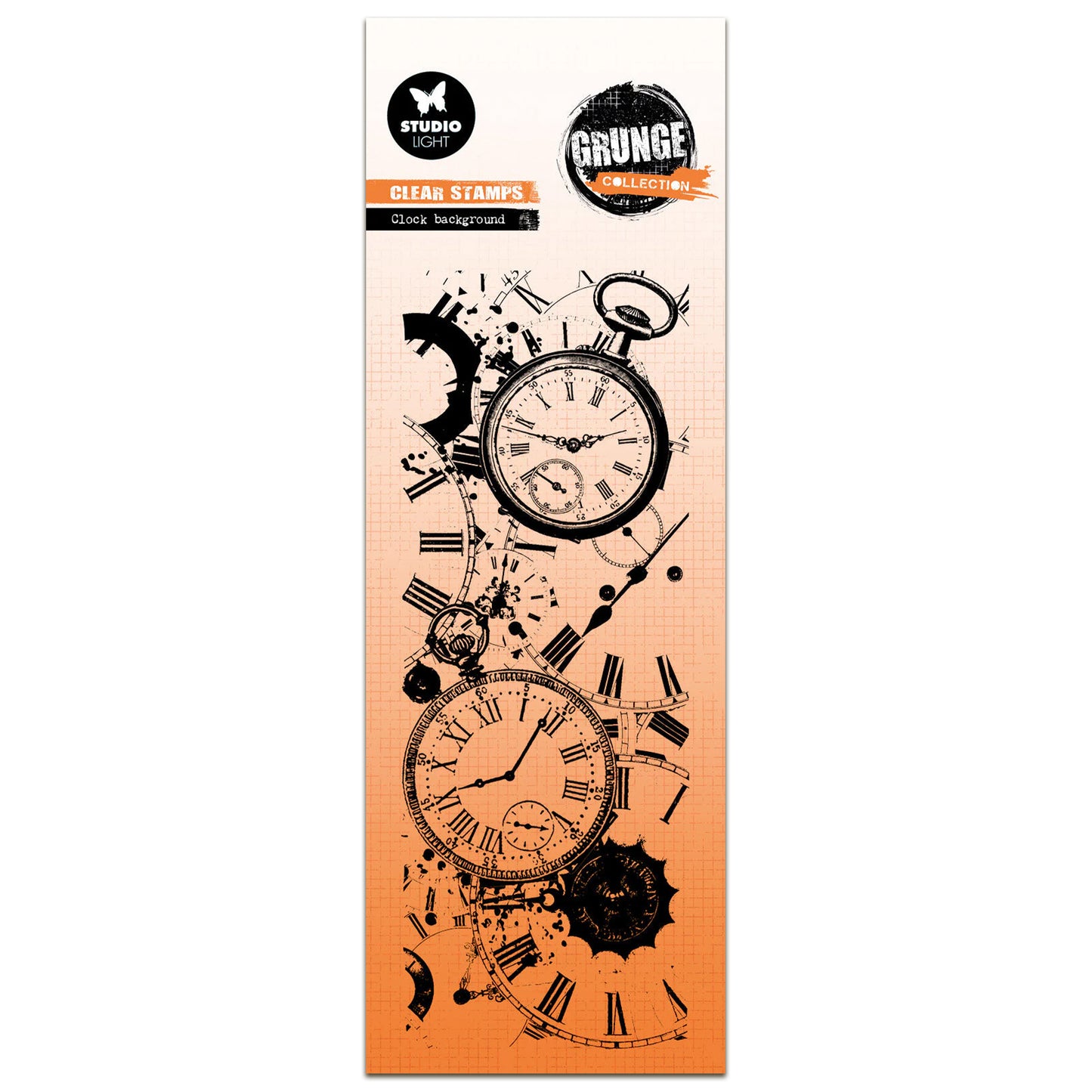 Studio Light Grunge Clear Stamp - Clock Background - Nr.823