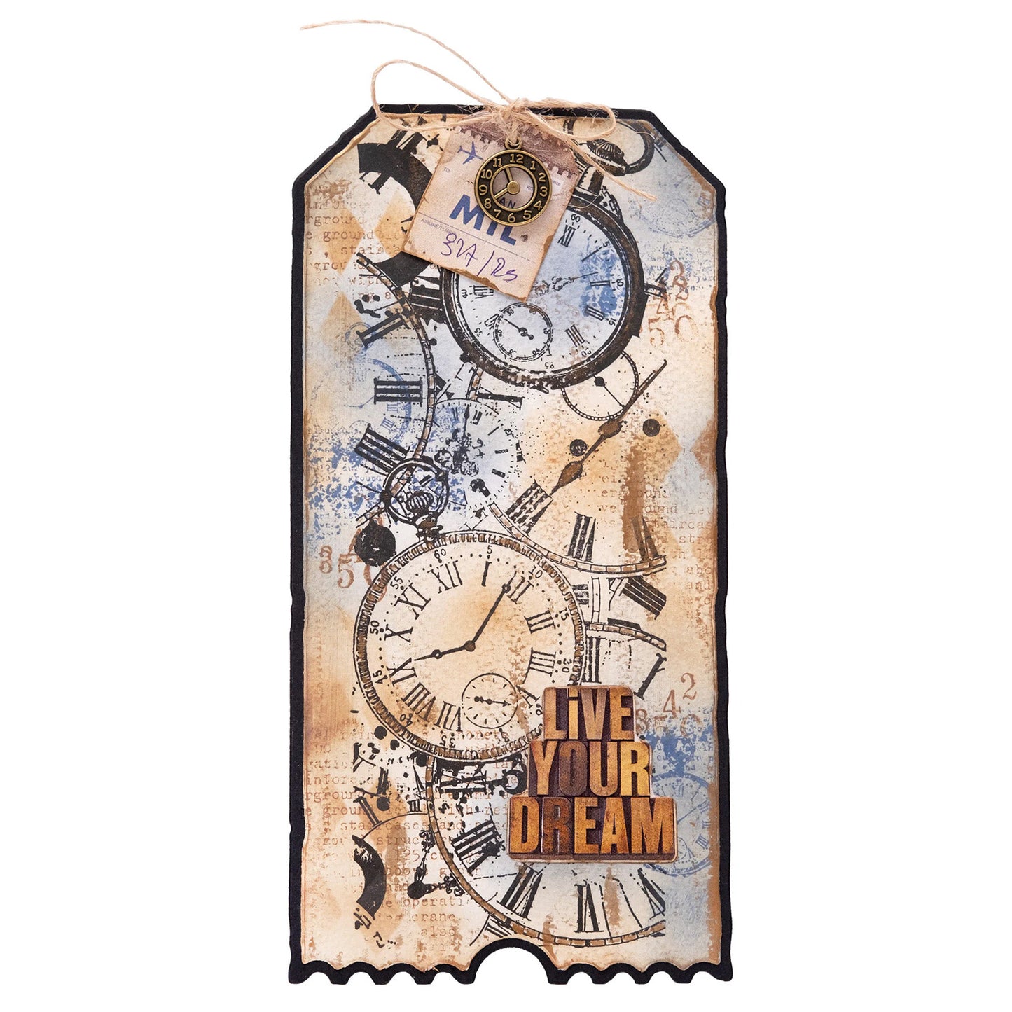 Studio Light Grunge Clear Stamp - Clock Background - Nr.823