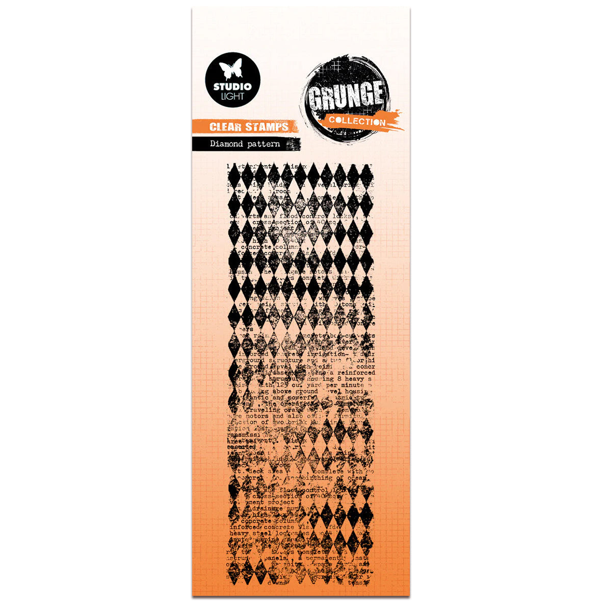 Studio Light Grunge Clear Stamp - Diamond Pattern - Nr.825