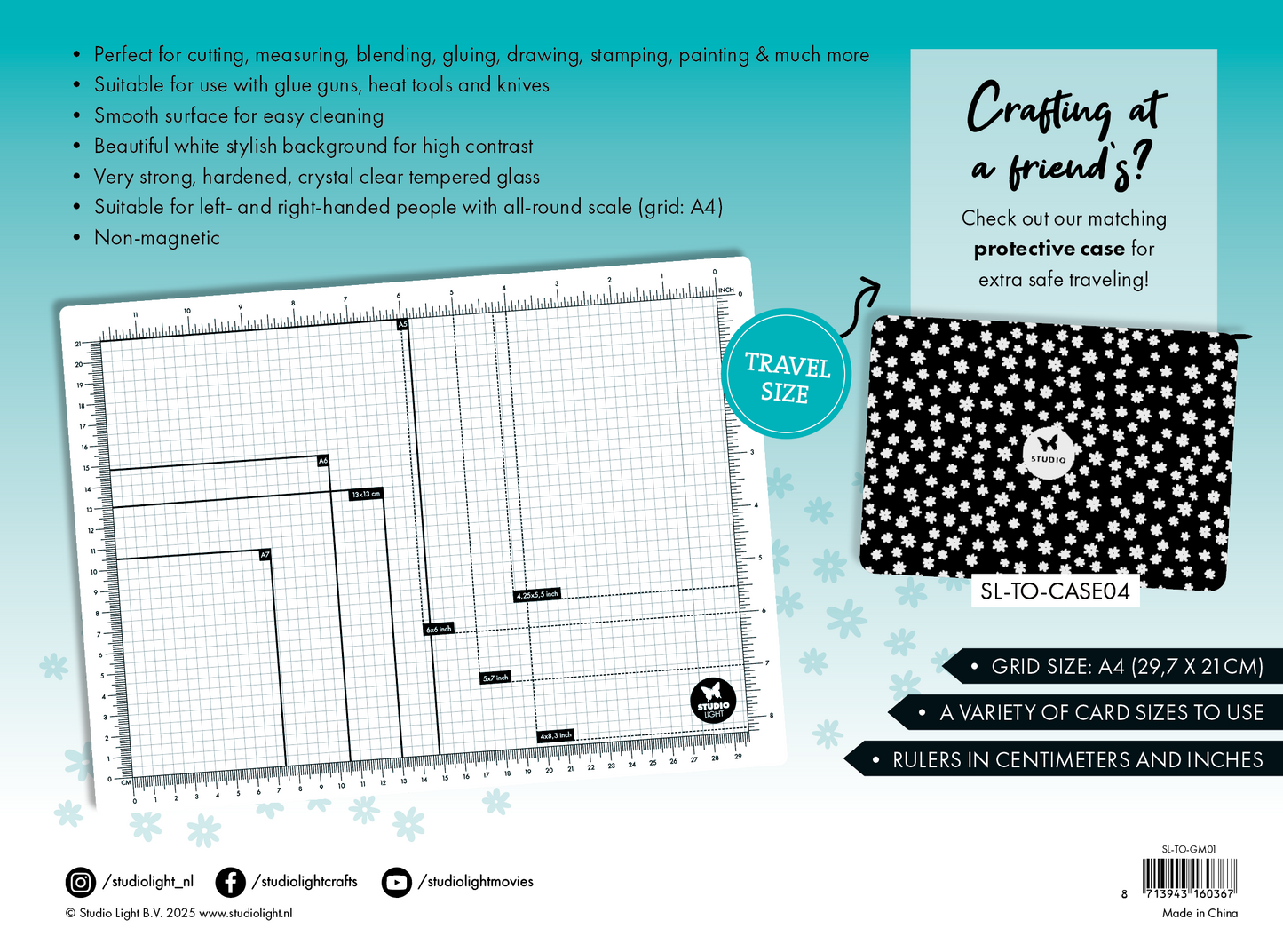 Studio Light Essentials Glass Mat A4 & Storage Case