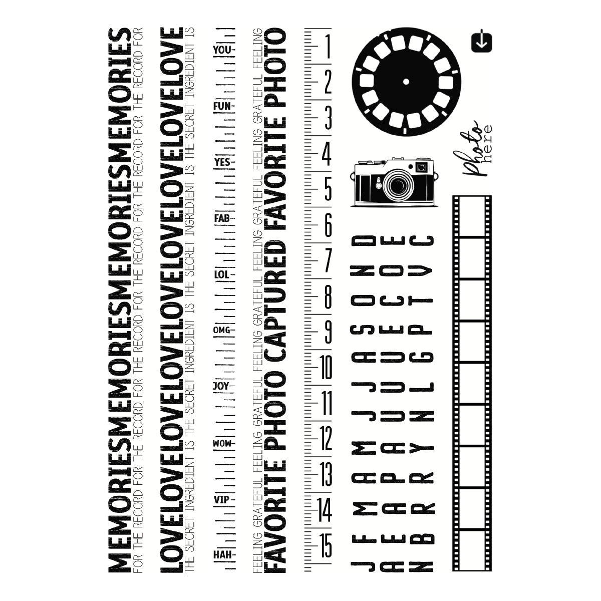 Spellbinders Turn the Page Clear Stamp Set Keepsake Strips by Esther Glas
