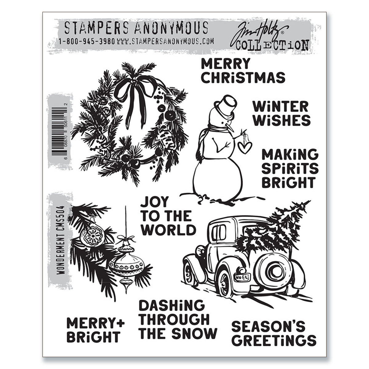 Stampers Anonymous Tim Holtz Cling Mount Stamps: Wonderment Preorder*