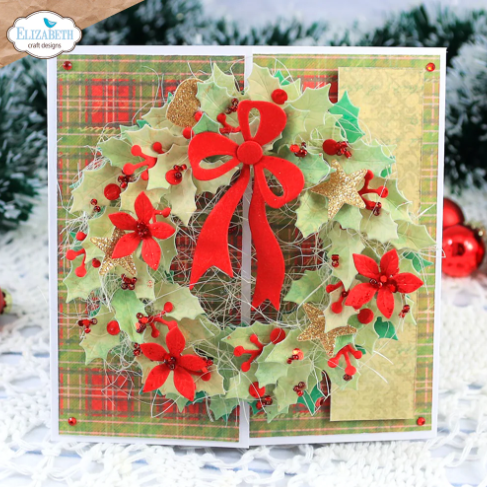 Elizabeth Craft Designs Festive Holly - Die Holiday Wreath