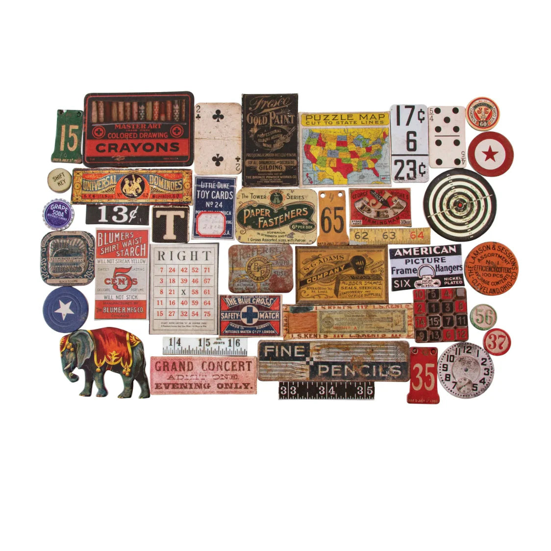 Idea-ology Tim Holtz Chipboard Baseboards 40 Pcs - Junk Drawer