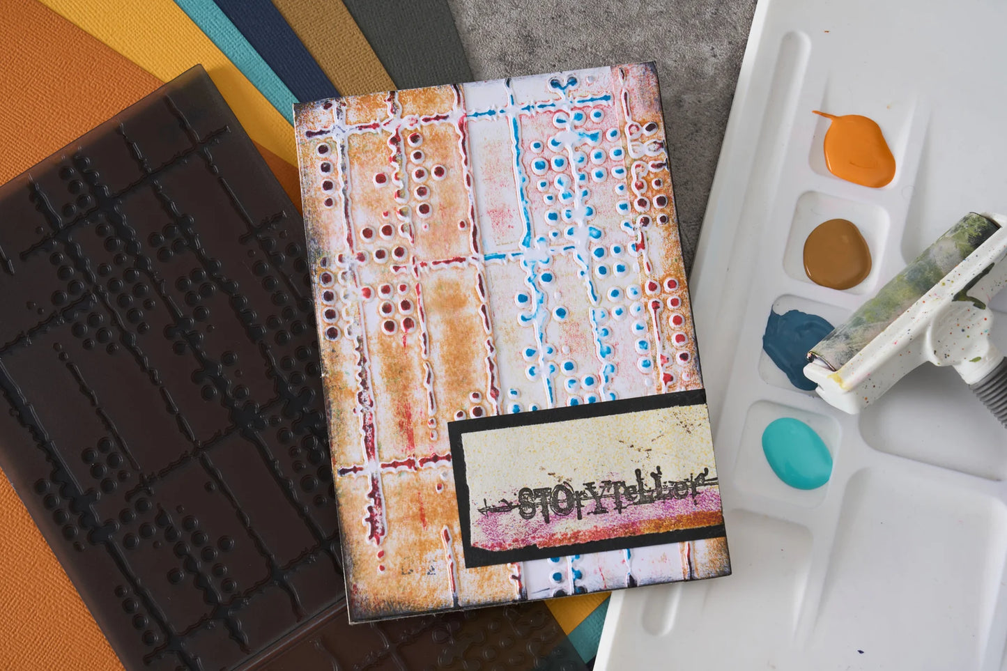 Sizzix Multi-Level Embossing Folder - Dot Matrix by Seth Apter
