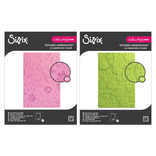 Sizzix 3D Textured Impressions Embossing Folder Bundle by Catherine Pooler