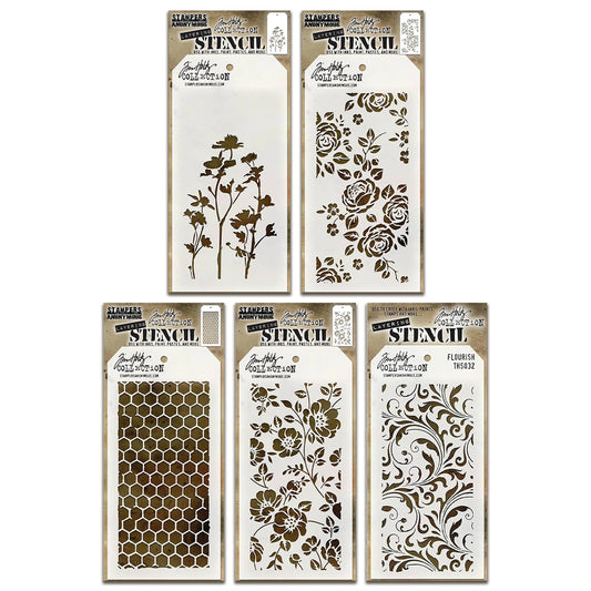 Stampers Anonymous Tim Holtz Layering Stencil Bundle