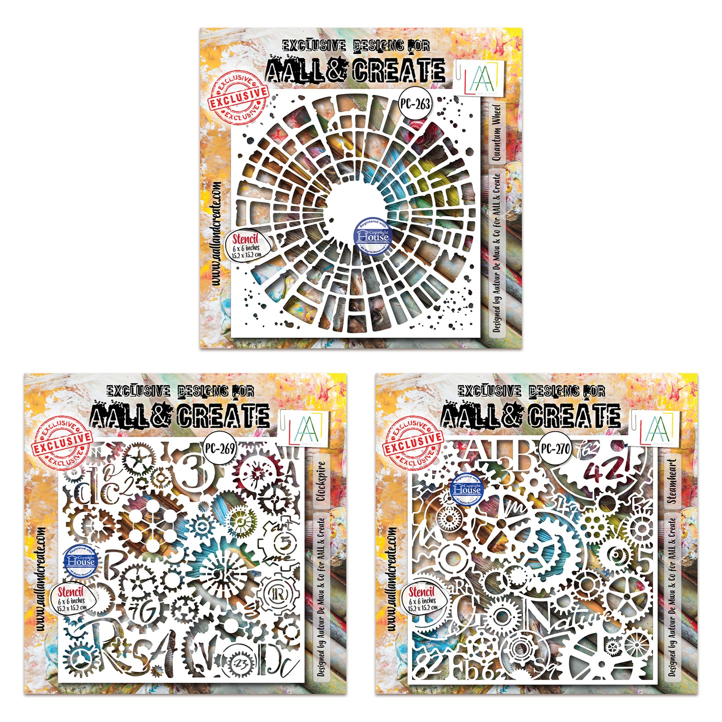 Autour de Mwa Steamheart Field Stencil Bundle