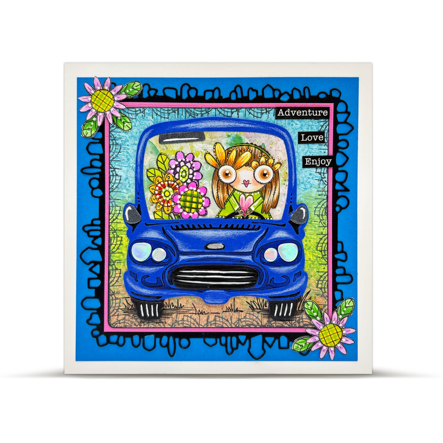 #523 - A6 Clear Stamp Set - Flower Pops