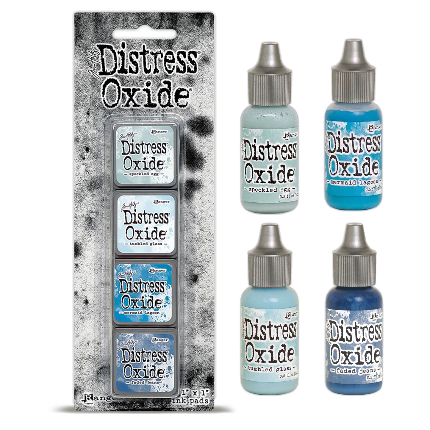 Ranger Tim Holtz Distress® Mini Oxide Ink Pads Kit #10 with Reinkers