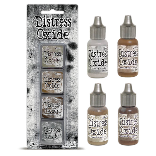 Ranger Tim Holtz Distress® Mini Oxide Ink Pads Kit #12 with Reinkers