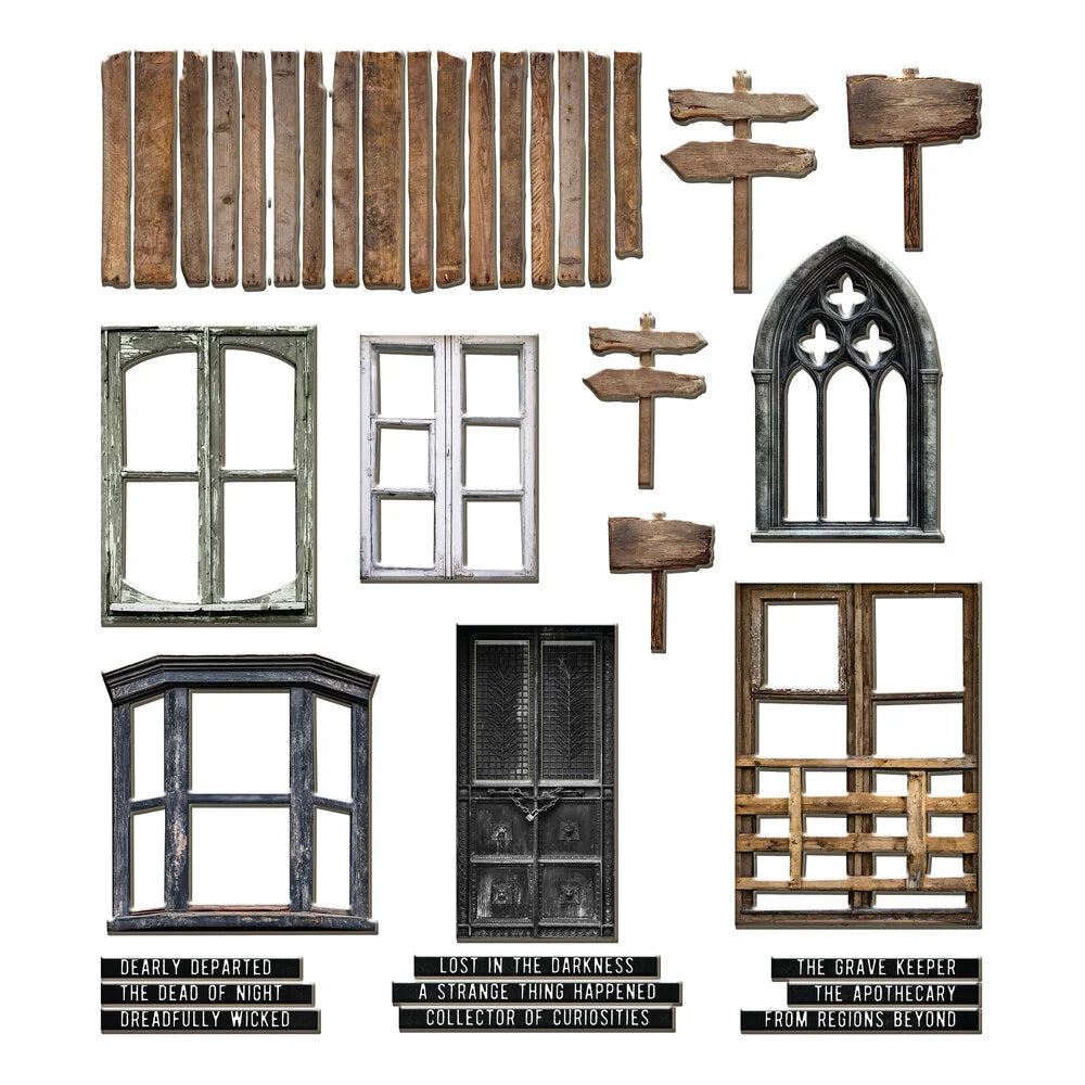Idea-ology Tim Holtz Halloween Baseboards (36 pcs)