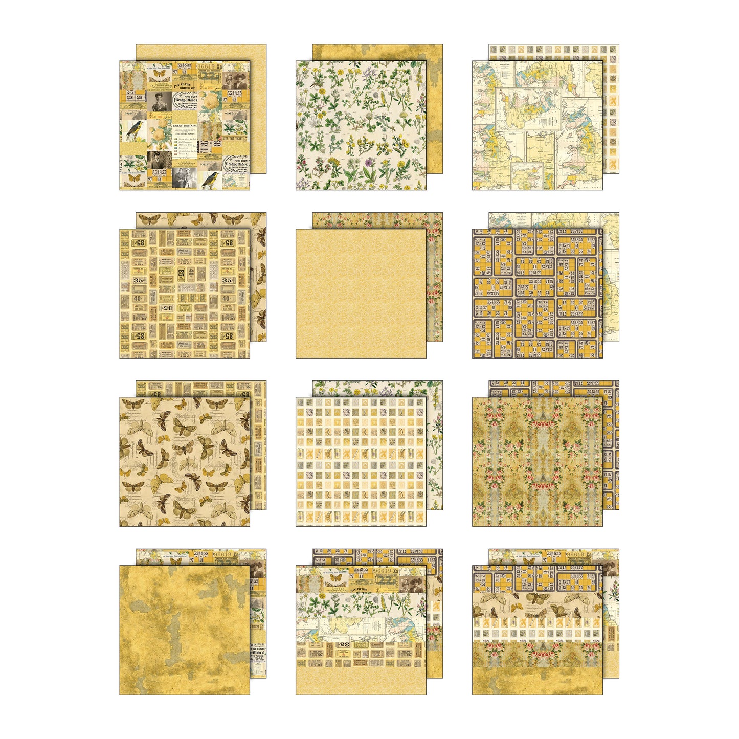 Tim Holtz idea-ology 12x12 Palette Paper Collection: Yellow Preorder*