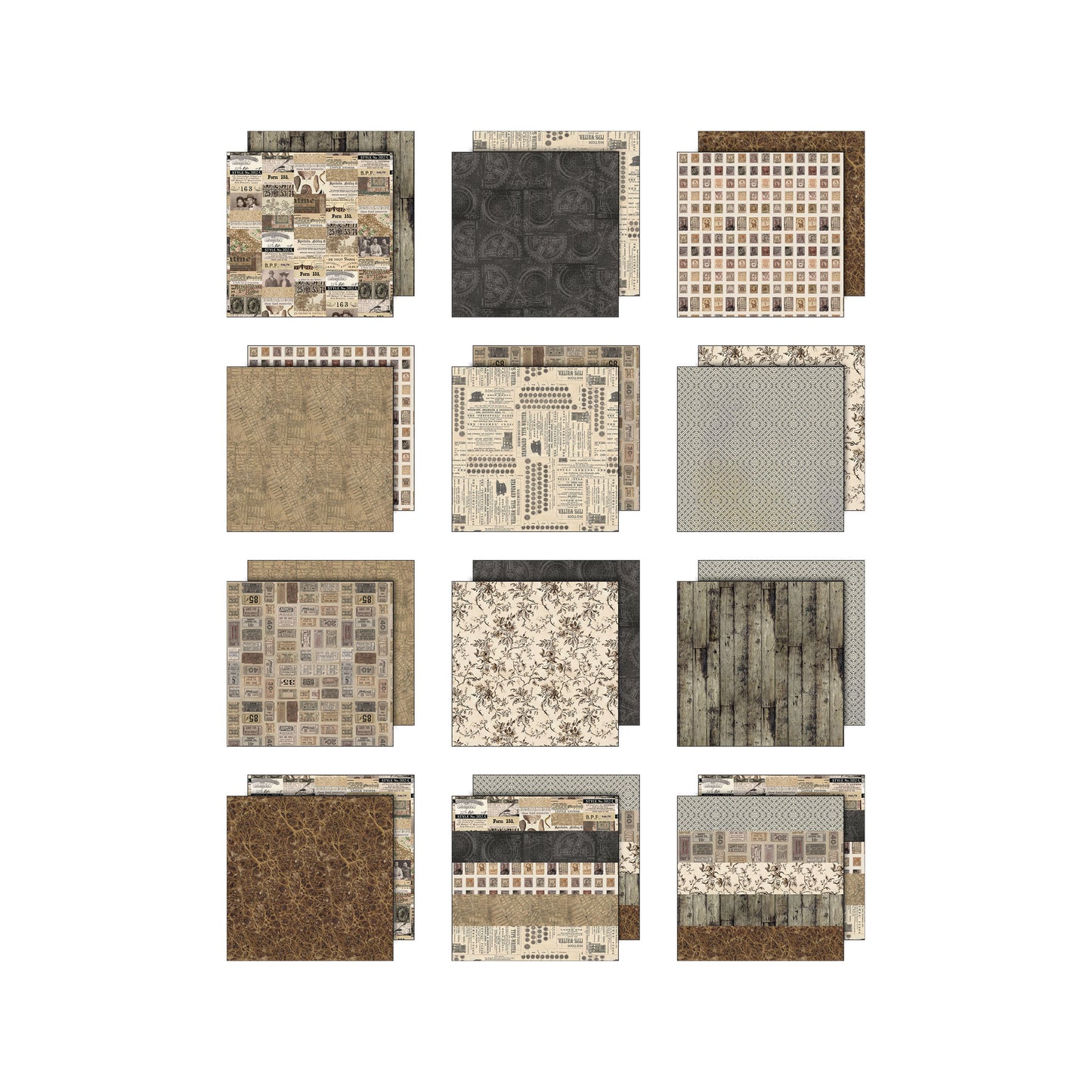 Tim Holtz idea-ology 8 x 8 Palette Paper Collection: Neutral Preorder*