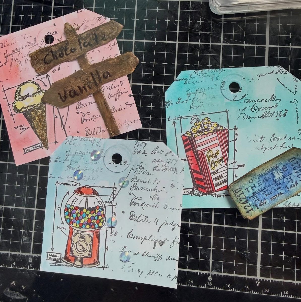 Stampers Anonymous Treats Mini Tim Holtz Blueprint Strip Stamps