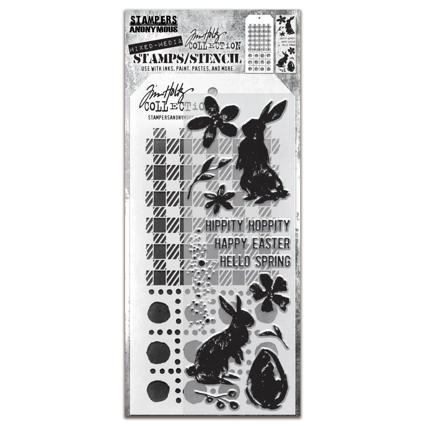 Stampers Anonymous Spring Shadows Tim Holtz Clear Stamp and Stencil