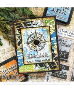 Stampers Anonymous Treads Tim Holtz Layering Stencil