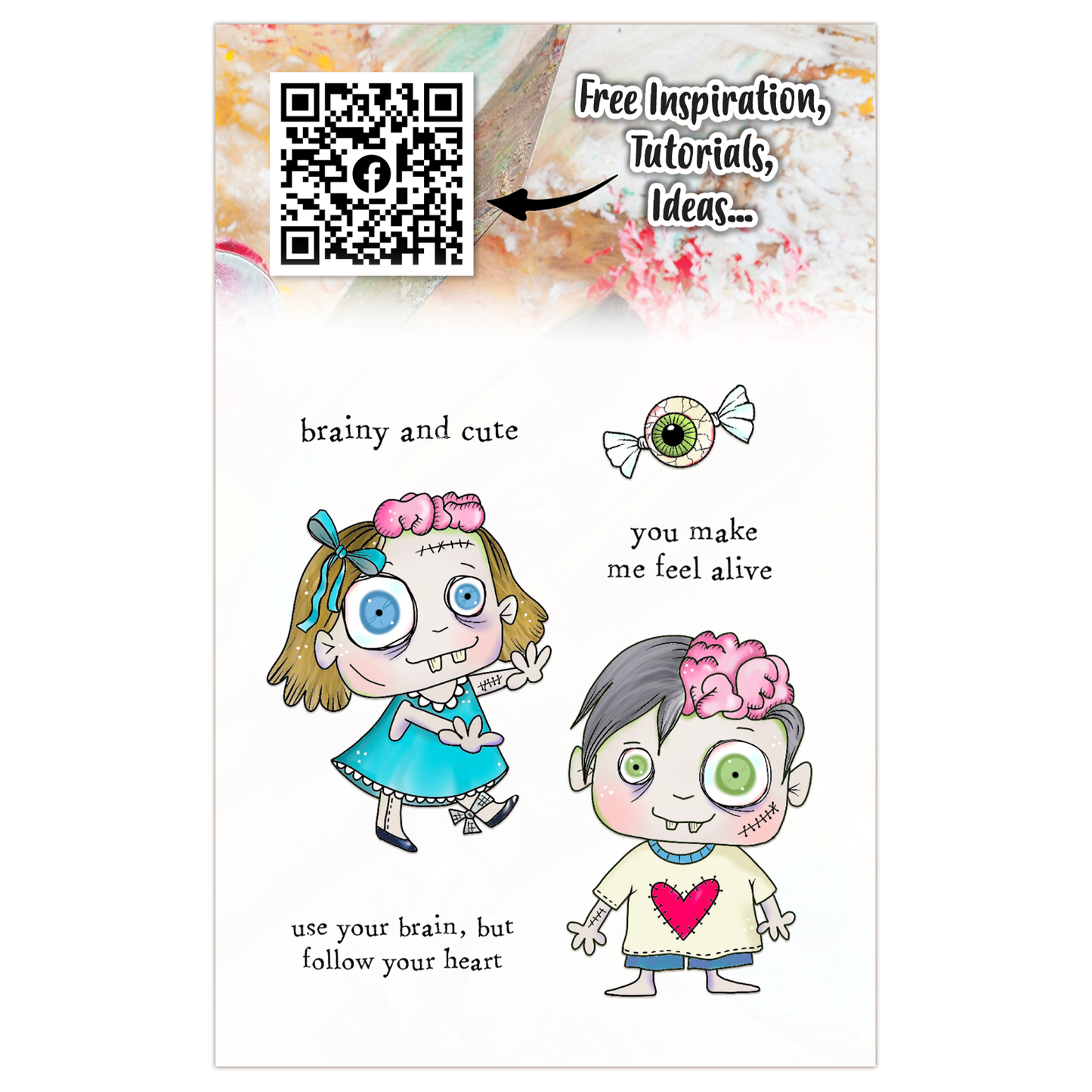 #TP-1293 - A7 Stamp Set - Brainy and Cute