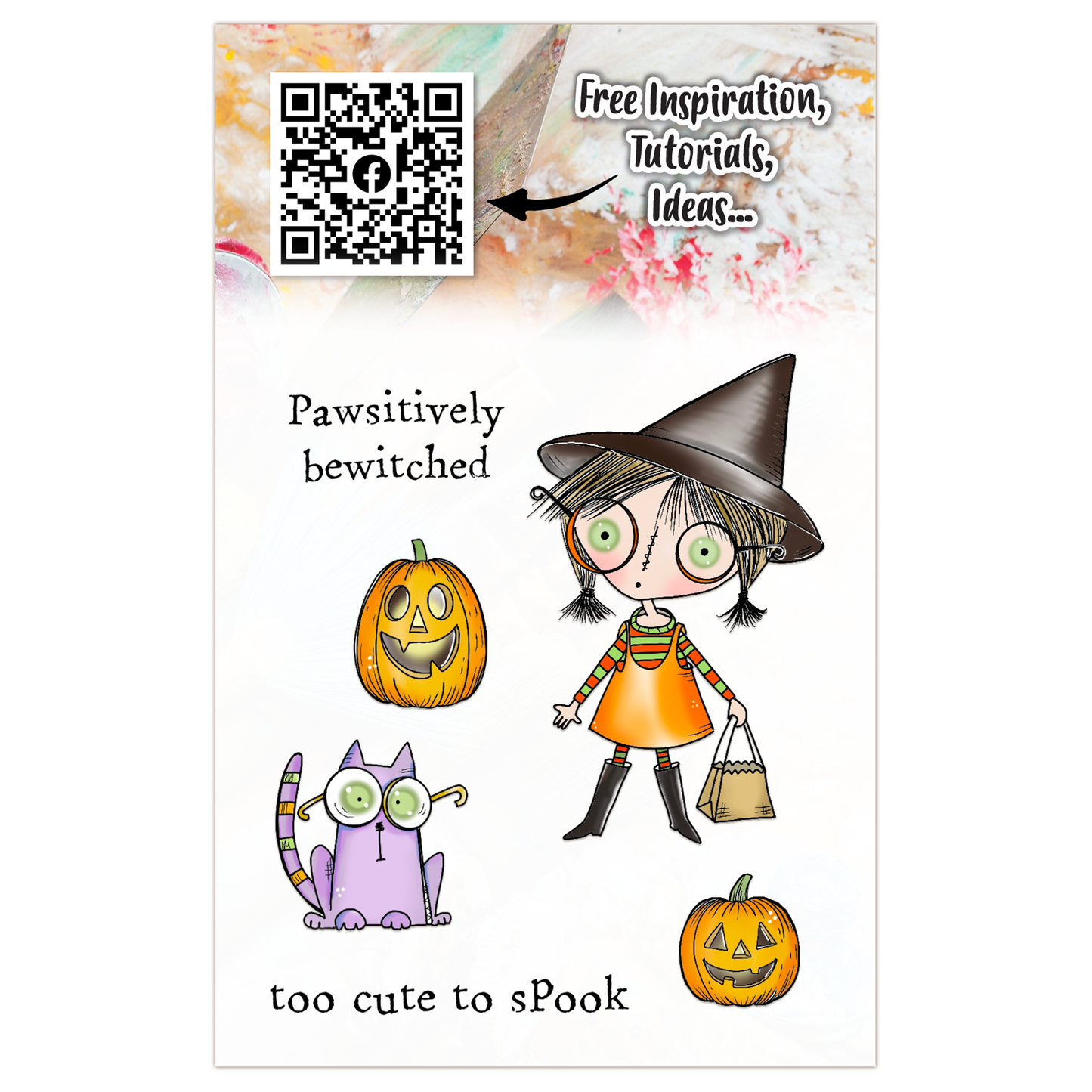 #TP-1296 - A7 Stamp Set - Too Cute Spook