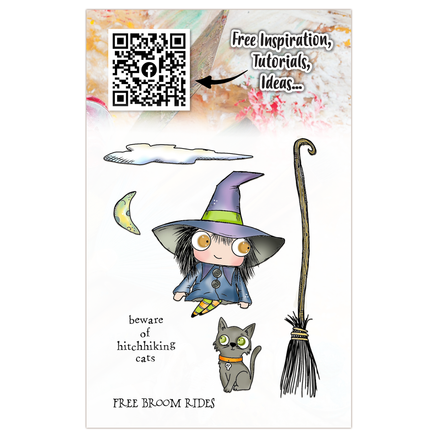 #TP-1298 - A7 Stamp Set - Free Broom Rides
