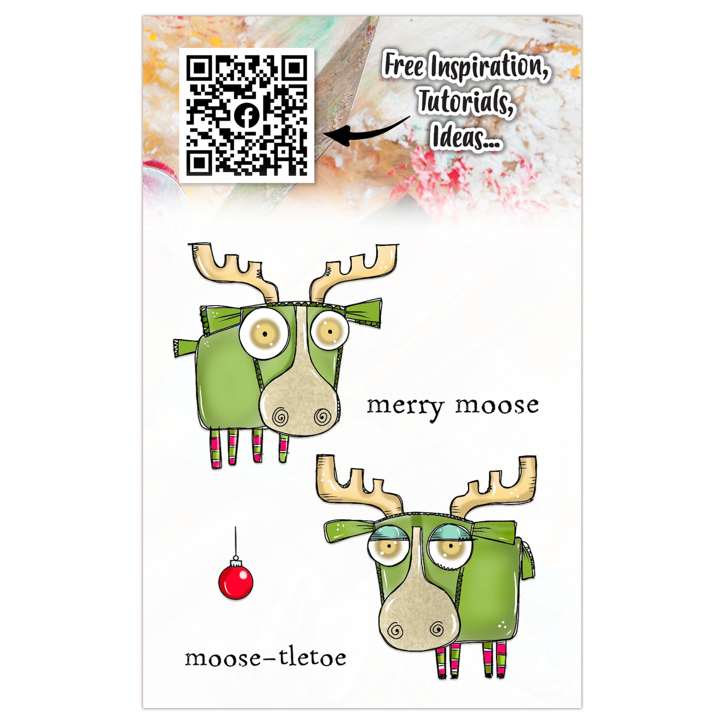 #TP-1312 - A7 Stamp Set - Moose-tletoe
