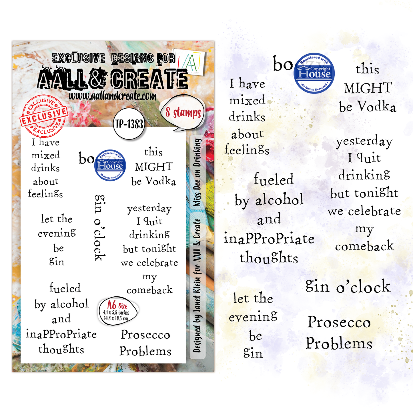 TP-1382 - A6 Stamp Sets - Miss Dee on Crafting
