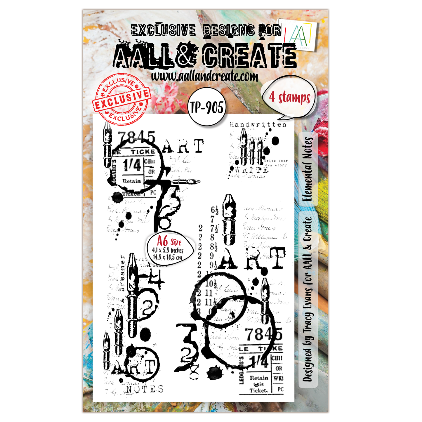 TP-905- A6 Clear Stamp Set - Elemental Notes