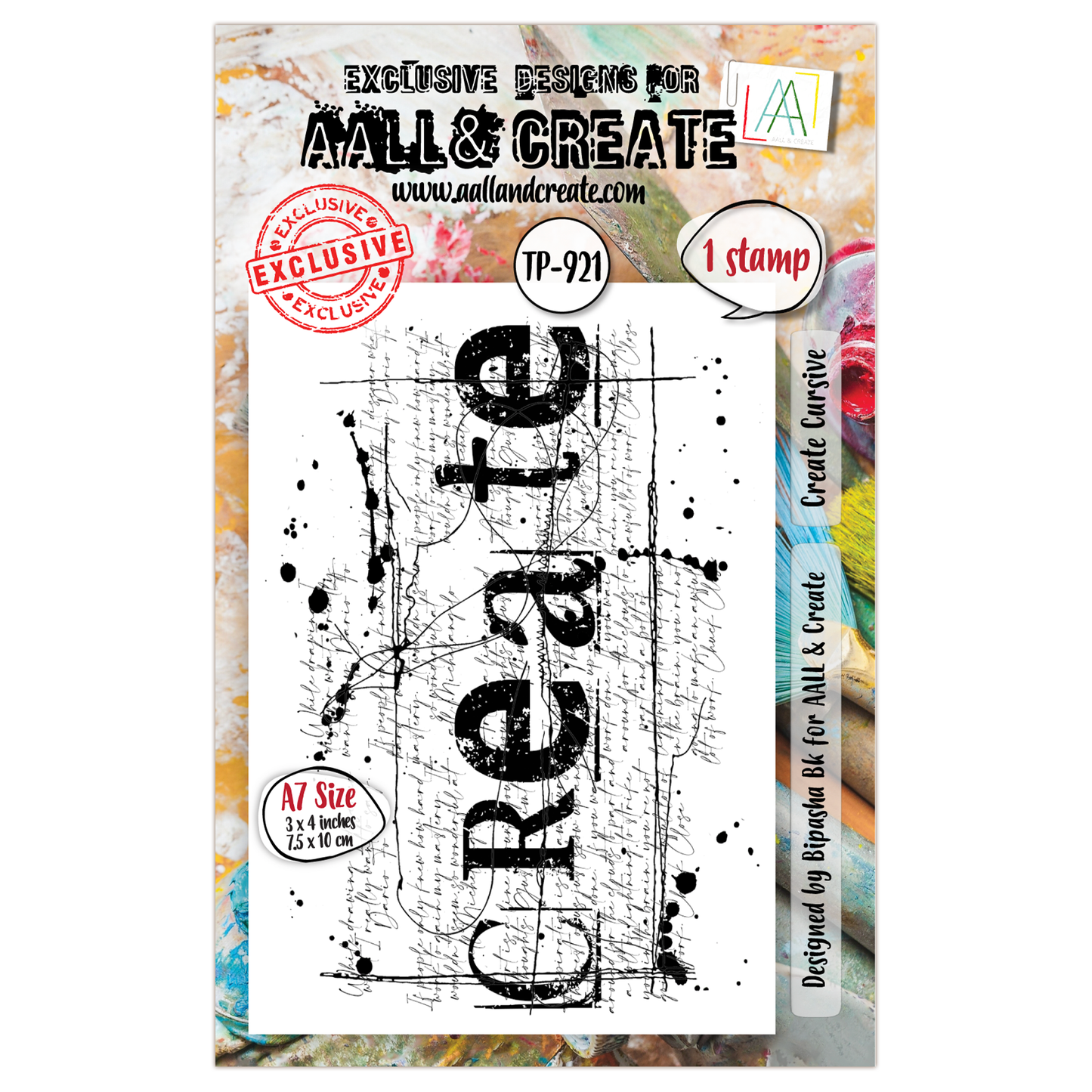 TP-921 - A7 Clear Stamp Set - Create Cursive