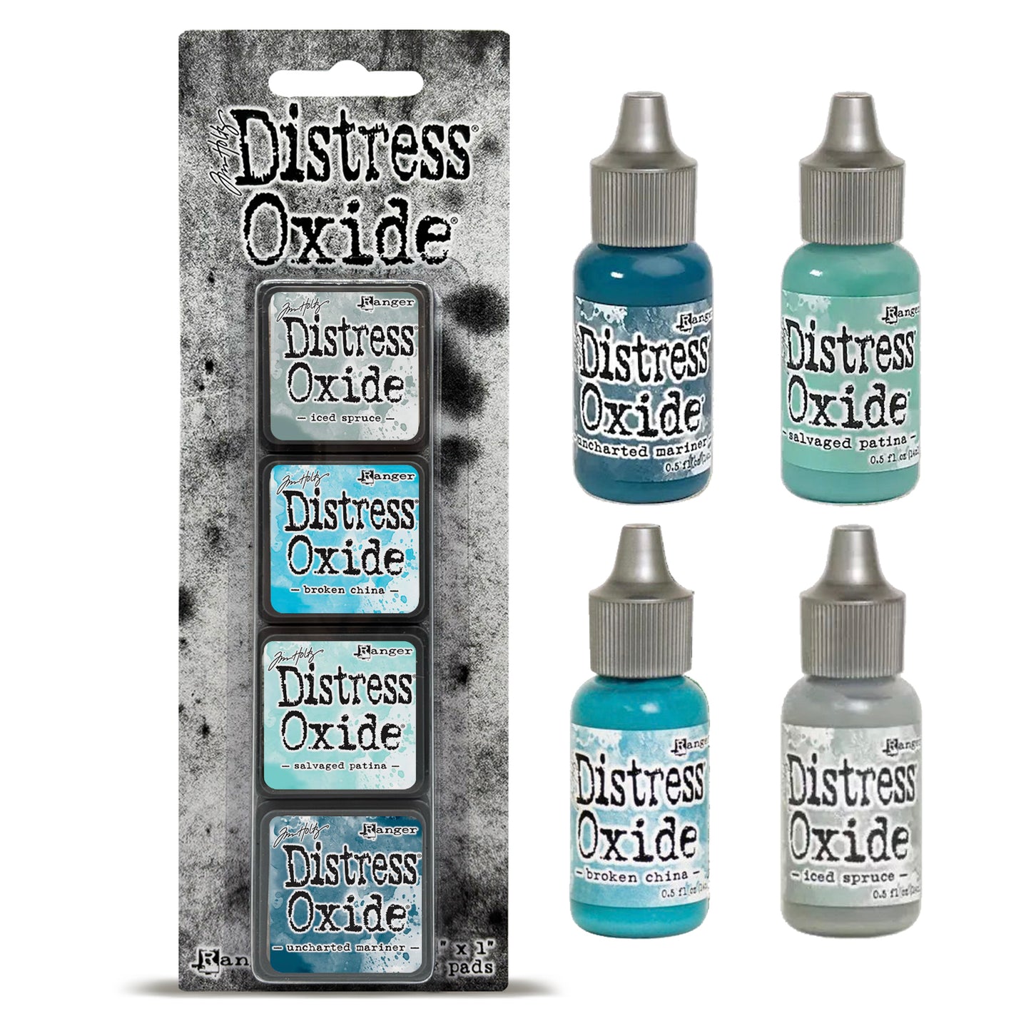 Ranger Tim Holtz Distress® Mini Oxide Ink Pads Kit #16 with Reinkers